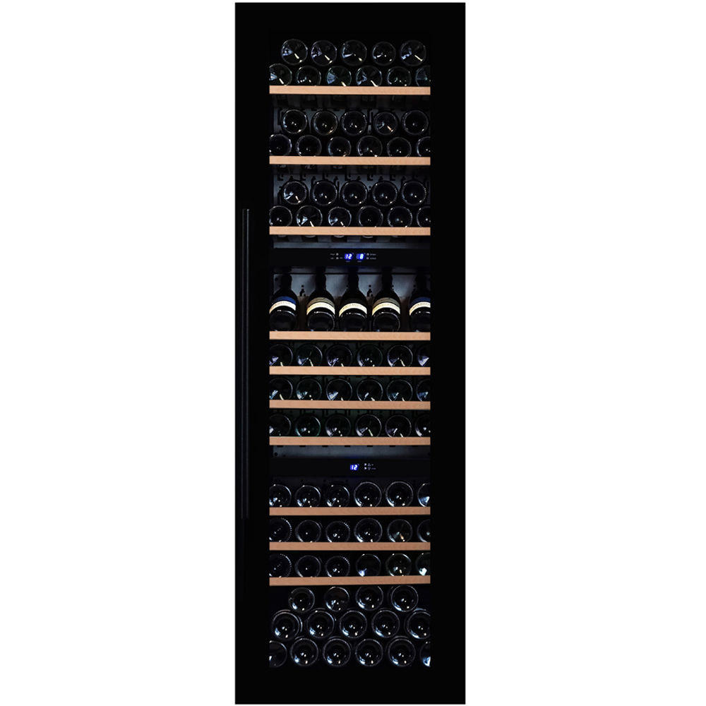 WEINKÜHLSCHRANK DX-89.246TB  - Schwarz, Basics, Glas/Holz (59,5/178,8/55,7cm)
