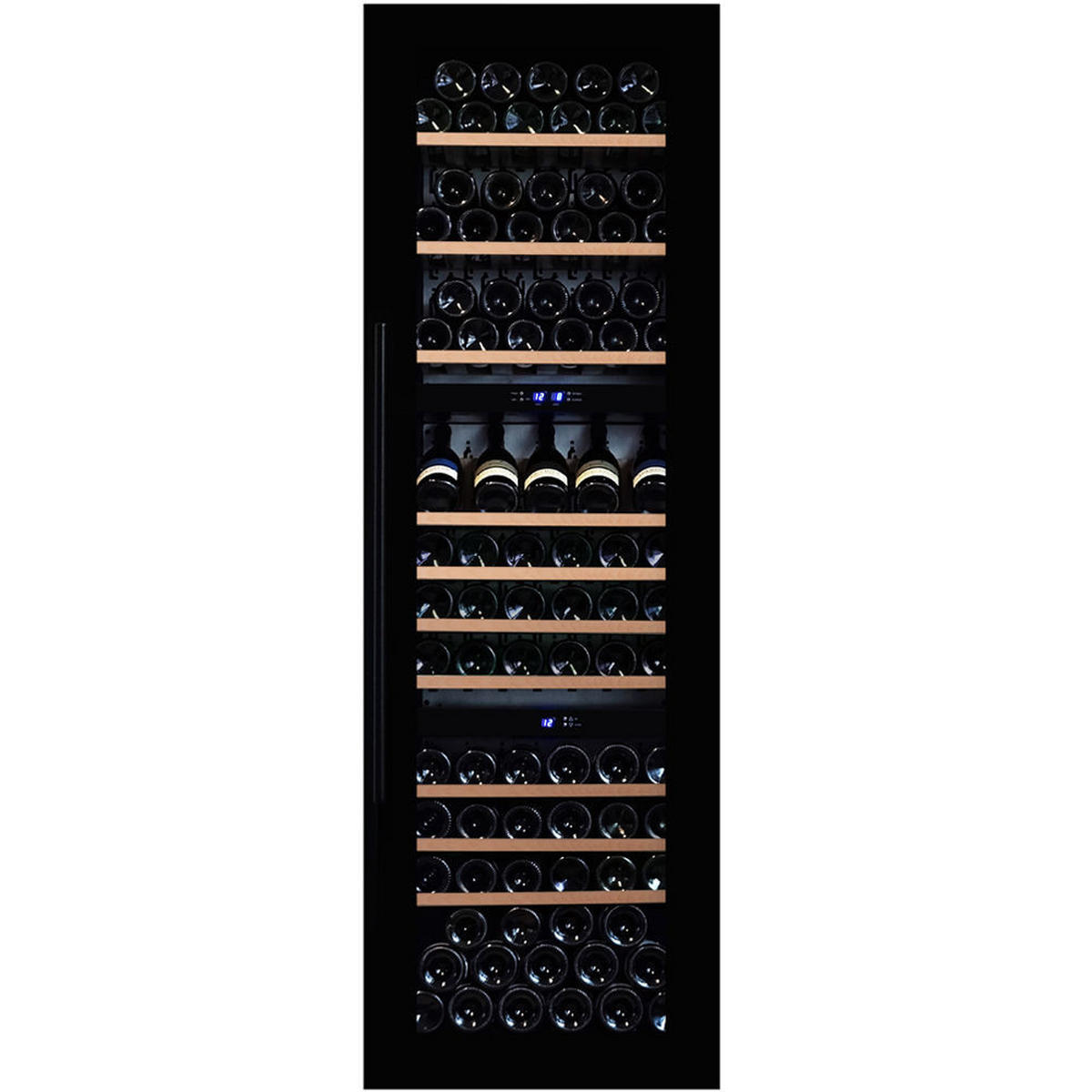 WEINKÜHLSCHRANK DX-89.246TB  - Schwarz, Basics, Glas/Holz (59,5/178,8/55,7cm)