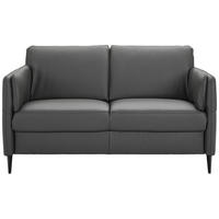 2,5-SITZER  in Echtleder Anthrazit, Schwarz   - Anthrazit/Schwarz, Design, Leder/Metall (164/84/99cm) - Dieter Knoll