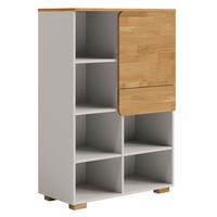 REGAL  85/126/42 cm Grau, Eichefarben  - Eichefarben/Grau, KONVENTIONELL, Holz/Holzwerkstoff (85/126/42cm) - Cantus