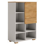 REGAL 85/126/42 cm Grau, Eichefarben - Eichefarben/Grau, KONVENTIONELL, Holz/Holzwerkstoff (85/126/42cm) - Cantus