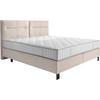 BOXSPRINGBETT 160/220 cm  in Ecru  - Ecru/Schwarz, KONVENTIONELL, Textil/Metall (160/220cm) - Esposa