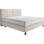 BOXSPRINGBETT 200/220 cm  in Ecru  - Ecru/Schwarz, KONVENTIONELL, Textil/Metall (200/220cm) - Esposa