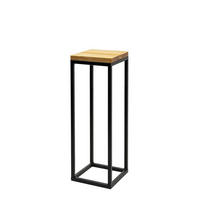 BLUMENSTÄNDER Holz, Metall Esche  - Schwarz, Basics, Holz/Metall (19/62/19cm)