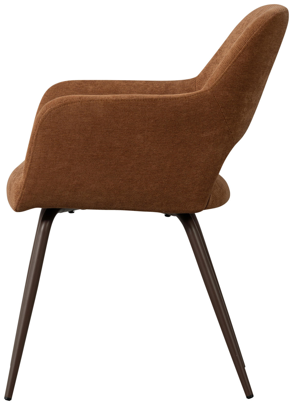 ARMLEHNSTUHL-SET 2 Stück  in Webstoff  - Dunkelbraun/Braun, MODERN, Textil/Metall (58/80/58cm) - Livetastic