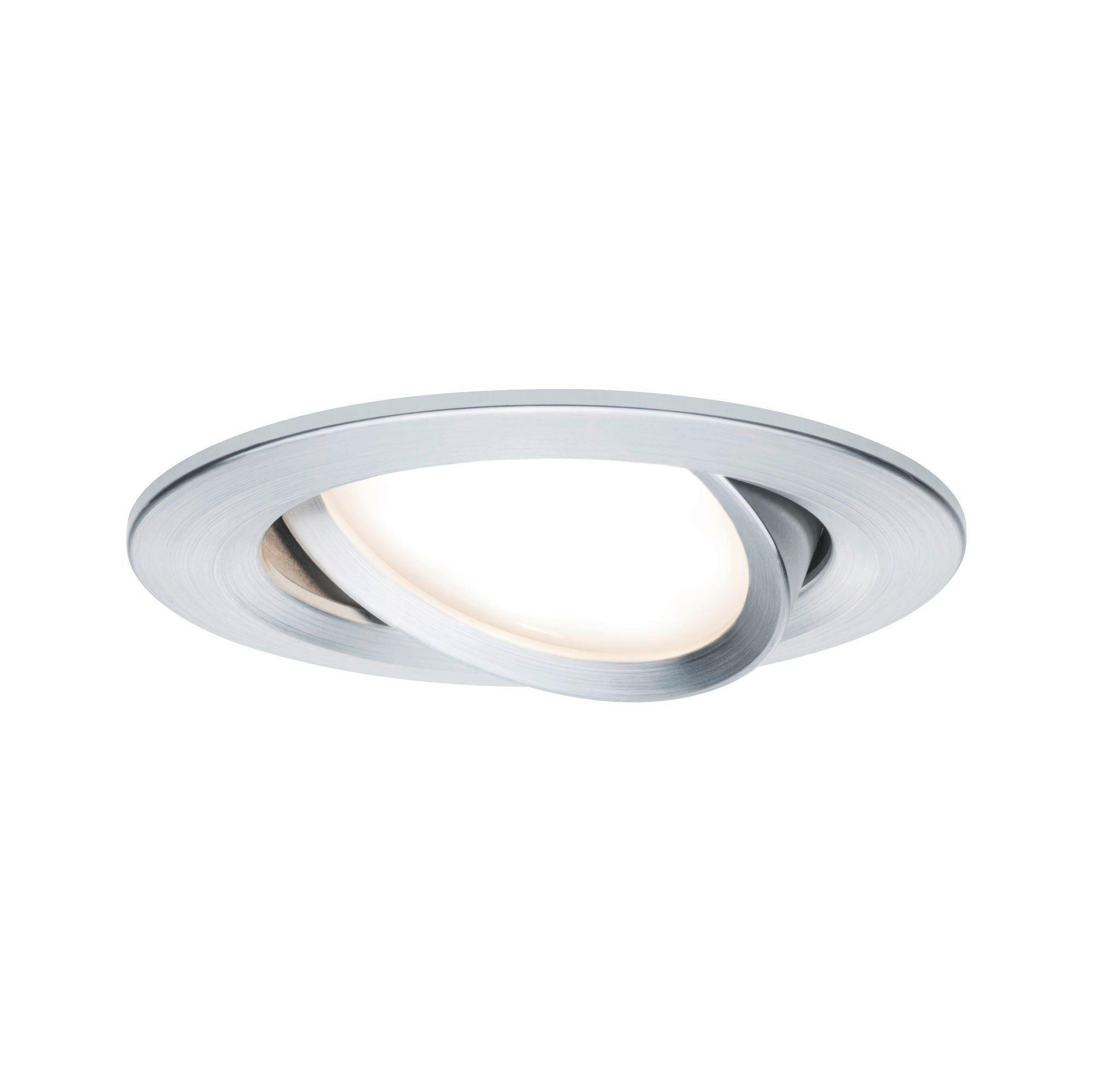 DECKENLEUCHTE   8,4 cm   - Alufarben, Basics, Metall (8,4cm) - Paulmann