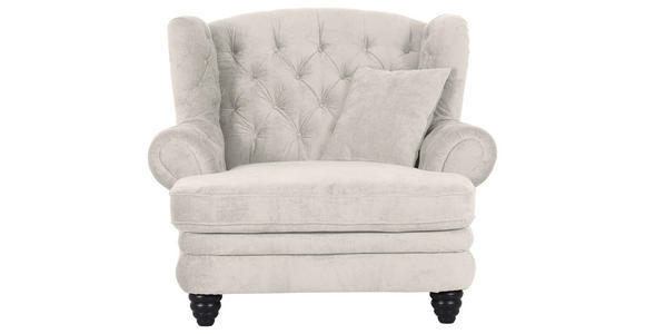 XXL-SESSEL - Creme/Schwarz, Design, Holz/Textil (127/106/149cm) - Landscape