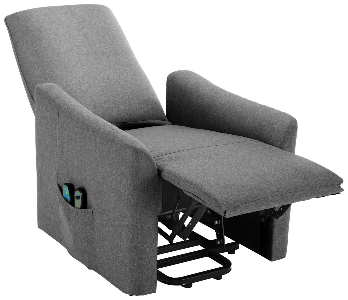 TV-FOTEL - fekete/szürke, Konventionell, textil/fém (73.5/103/87cm) - MID.YOU
