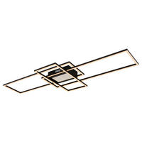 LED PLAFONJERA SAUNDERS  - opal/crna, Dizajnerski, metal/plastika (110,8/42/6,8cm)