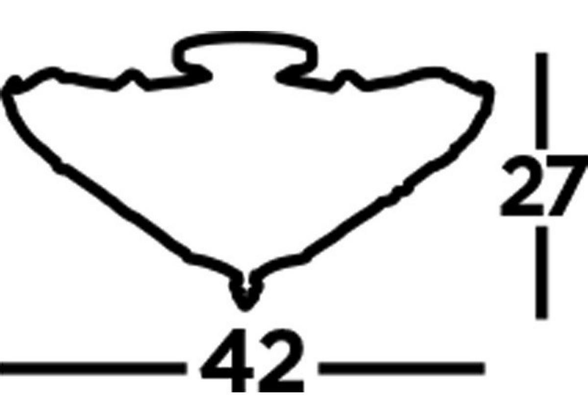 PLAFONJERA - boja mesinga, Konvencionalno, staklo/metal (42/27cm)