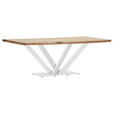 TISCHPLATTE      - Akaziefarben, Design, Holz (220/100/5cm) - Landscape