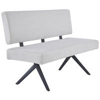SITZBANK in Metall, Textil Beige  - Beige/Schwarz, KONVENTIONELL, Textil/Metall (140/90/62cm) - MID.YOU