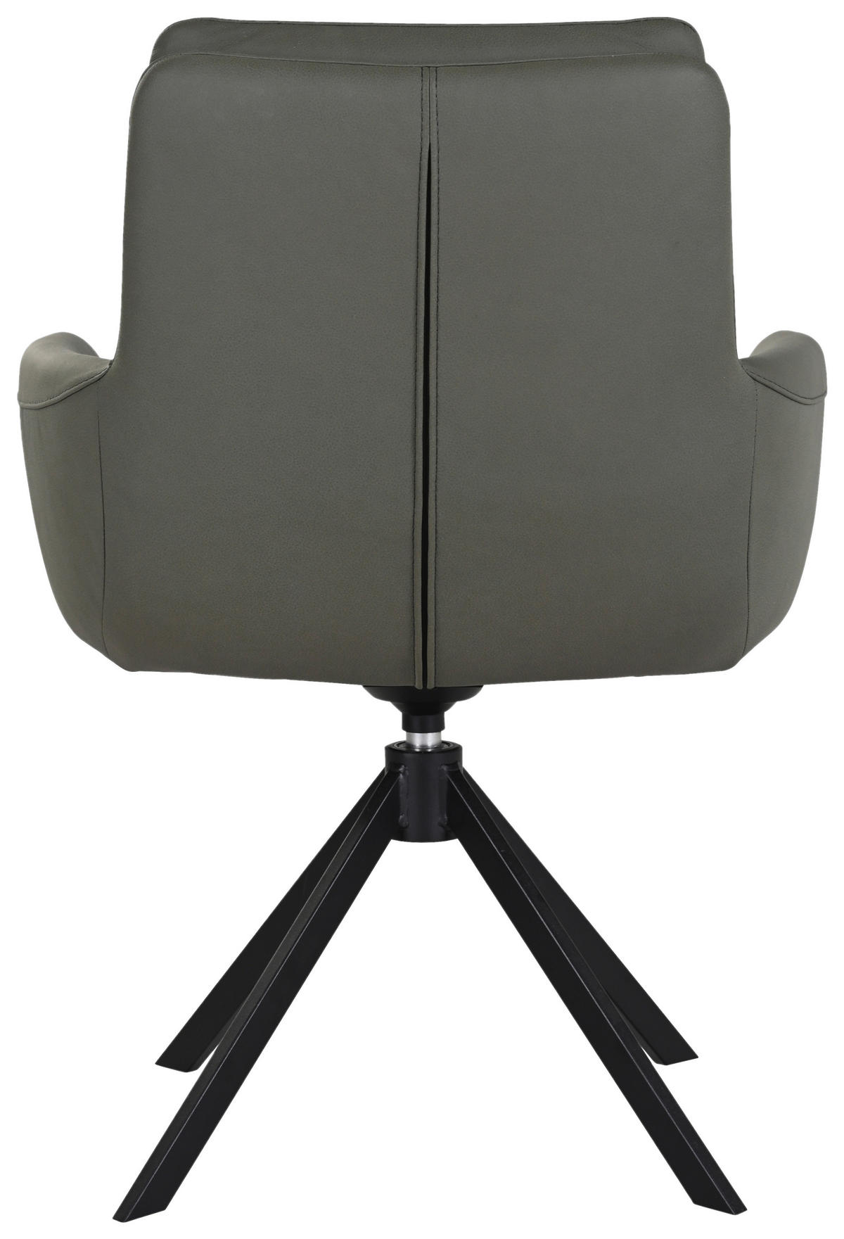 STOL MED ARMSTÖD stål äkta läder pigmenterad  - grön/svart, Design, metall/läder (62,5/89/66,5cm) - Dieter Knoll