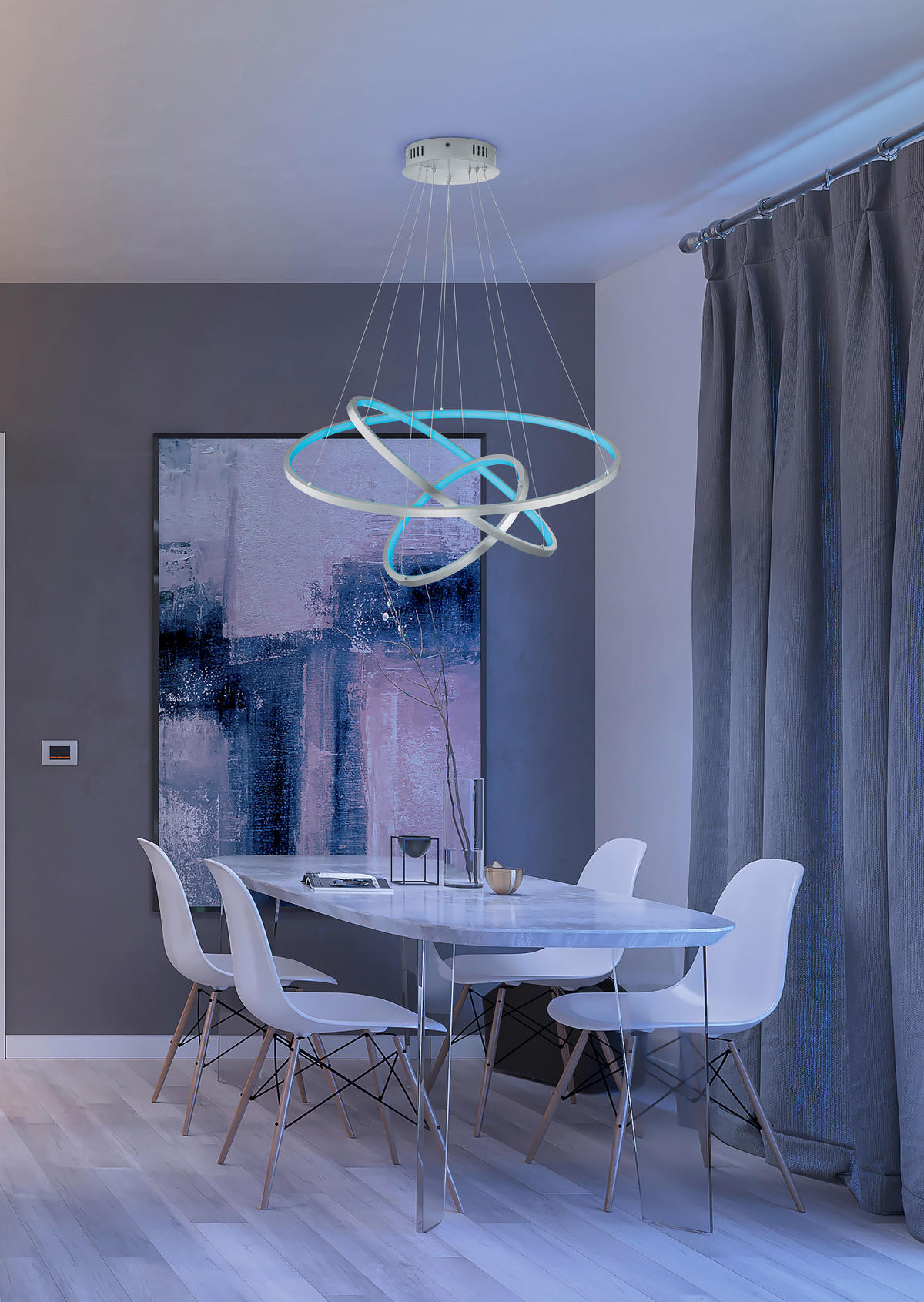 LED SVJETILJKA VISEĆA AARON  - boje nikla, Basics, metal (80/150cm)