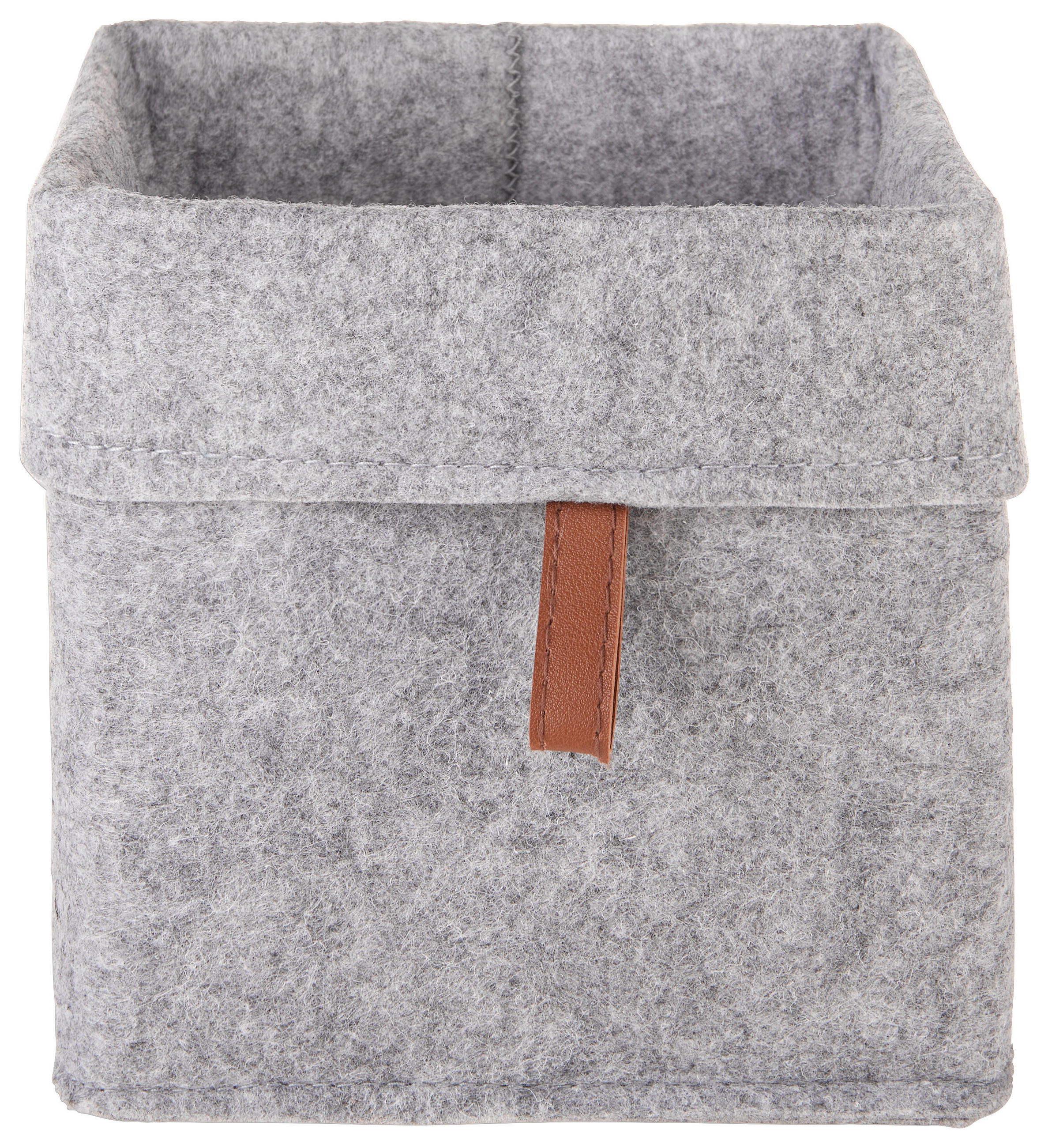 KOŠ DO REGÁLU, hnědá, světle šedá - světle šedá/hnědá, Trend, textil (19/18/19cm) - Landscape