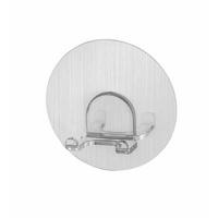 Cârlig Pentru Perete in culoare crom, transparent  - culoare crom/transparent, Basics, plastic (8/8/3,2cm) - Wenko