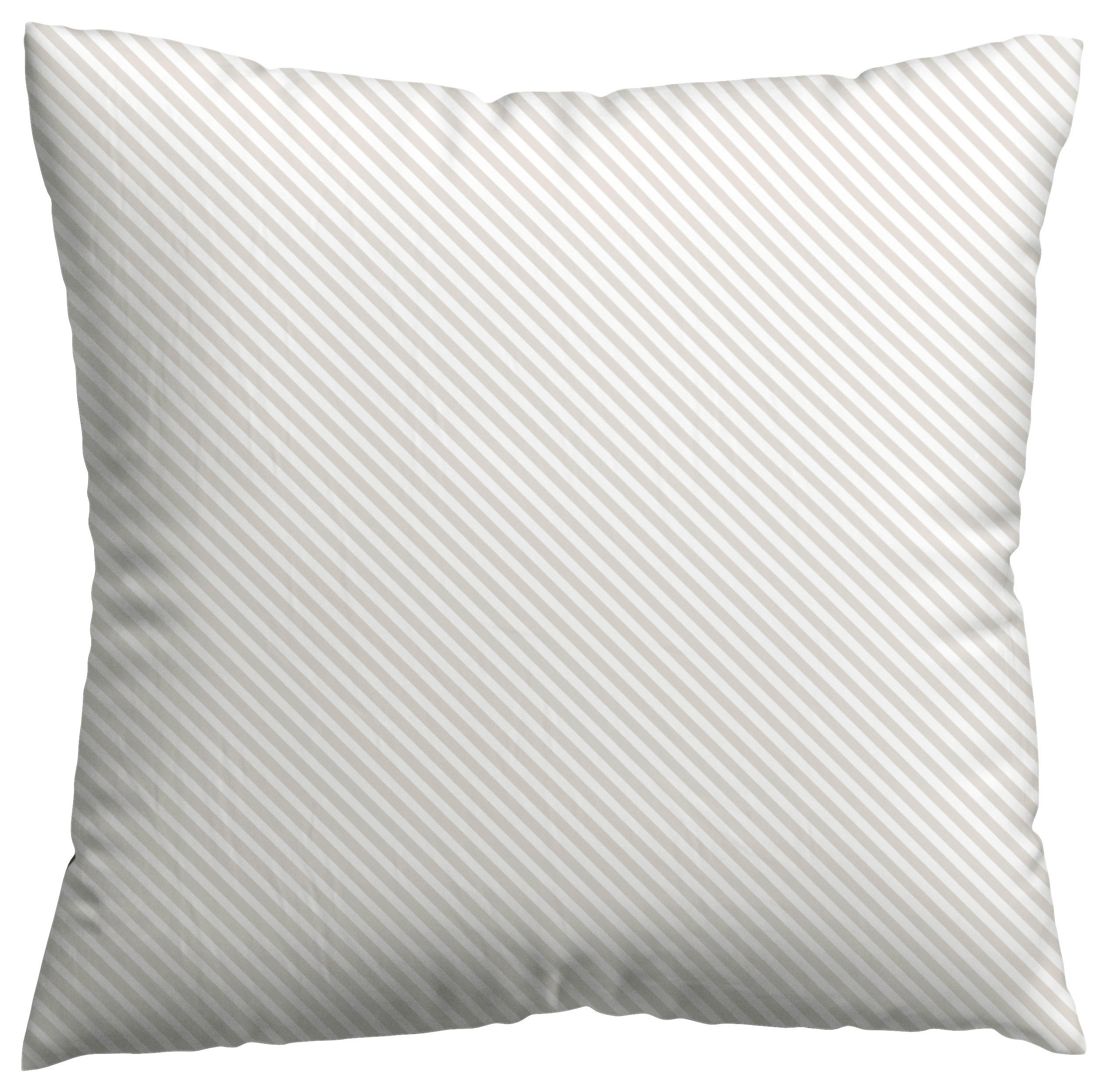 Schlafgut Kopfkissenbezug Woven Satin Fade Weiß, Taupe 80x80 cm