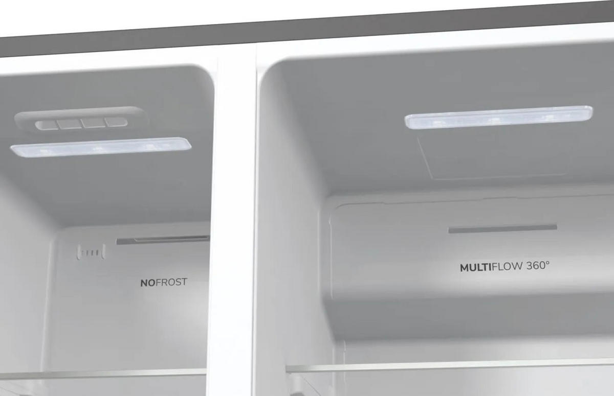 SIDE-BY-SIDE 91,5/178,6/69,8 cm NRR9185ESXL  - Edelstahlfarben, MODERN, Glas/Kunststoff (91,5/178,6/69,8cm) - Gorenje