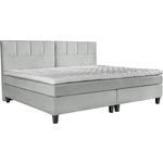 BOXSPRINGBETT 240/200 cm  in Hellgrau  - Wengefarben/Hellgrau, Trend, Holz/Textil (240/200cm) - Esposa