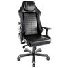 GAMER SZÉK  bőrhatású textil fekete  - fekete, Lifestyle, textil/fém (78/127-136/78cm) - Dxracer