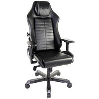 GAMER SZÉK  bőrhatású textil fekete  - fekete, Lifestyle, textil/fém (78/127-136/78cm) - Dxracer