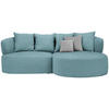 ECKSOFA in Bouclé Schwarz, Türkis  235/166 cm  - Türkis/Taupe, MODERN, Kunststoff/Textil (235/166cm) - Hom`in