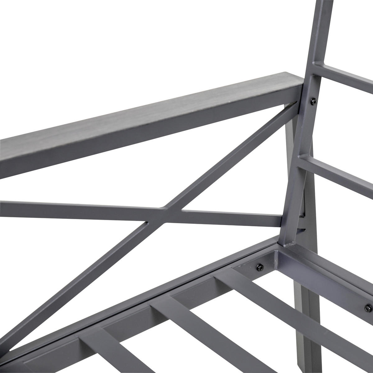 LOUNGEGARNITUR 4-teilig   131,5/77/72 cm Aluminium  - Anthrazit, Basics, Glas/Textil (131,5/77/72cm) - Gardenson
