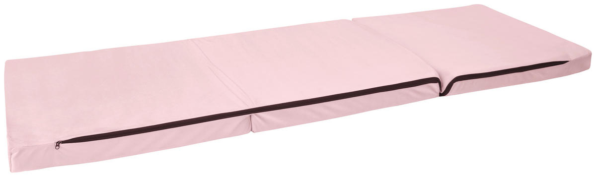 ZLOŽLJIVO LEŽIŠČE 65/186 cm  - roza, Moderno, tekstil (65/186cm) - MID.YOU