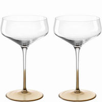 POHÁR NA ŠAMPANSKÉ - číra/zlatá, Basics, sklo (20,5/18/10,5cm) - Leonardo