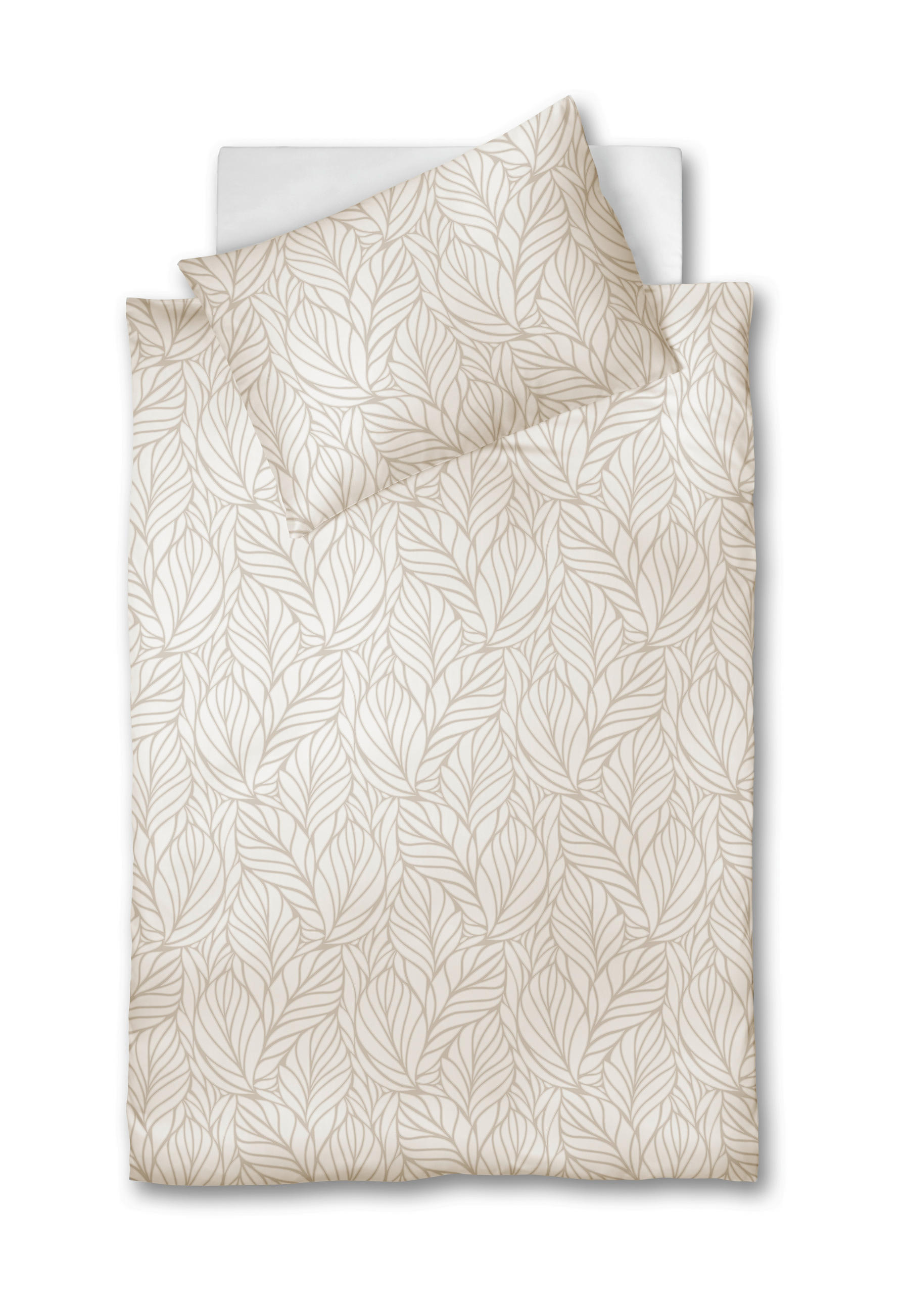 POSTELJNINA OPAL 200/200 cm damast krem barve  - krem barve, Konvencionalno, tekstil (200/200cm) - Fleuresse