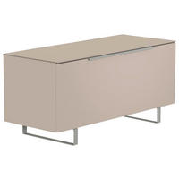 LOWBOARD Alufarben, Sandfarben  110/66/45 cm  - Sandfarben/Alufarben, Design, Glas/Holzwerkstoff (110/66/45cm) - Moderano