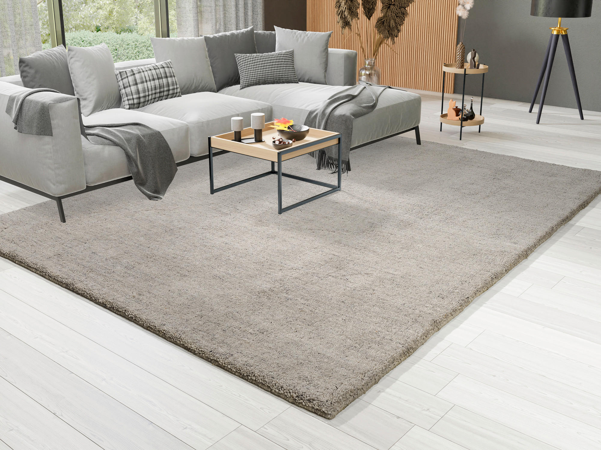HANDWEBTEPPICH 70/140 cm  - Grau, Basics, Textil (70/140cm) - Musterring