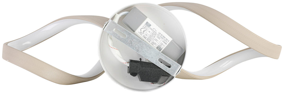 DECKENLEUCHTE 40/14/12 cm   - Sandfarben, Trend, Kunststoff/Metall (40/14/12cm) - Collet's Monde