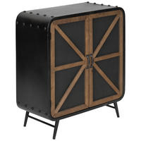 KOMMODE  in 73/83/35 cm  - Schwarz/Naturfarben, LIFESTYLE, Holz/Metall (73/83/35cm) - Livetastic