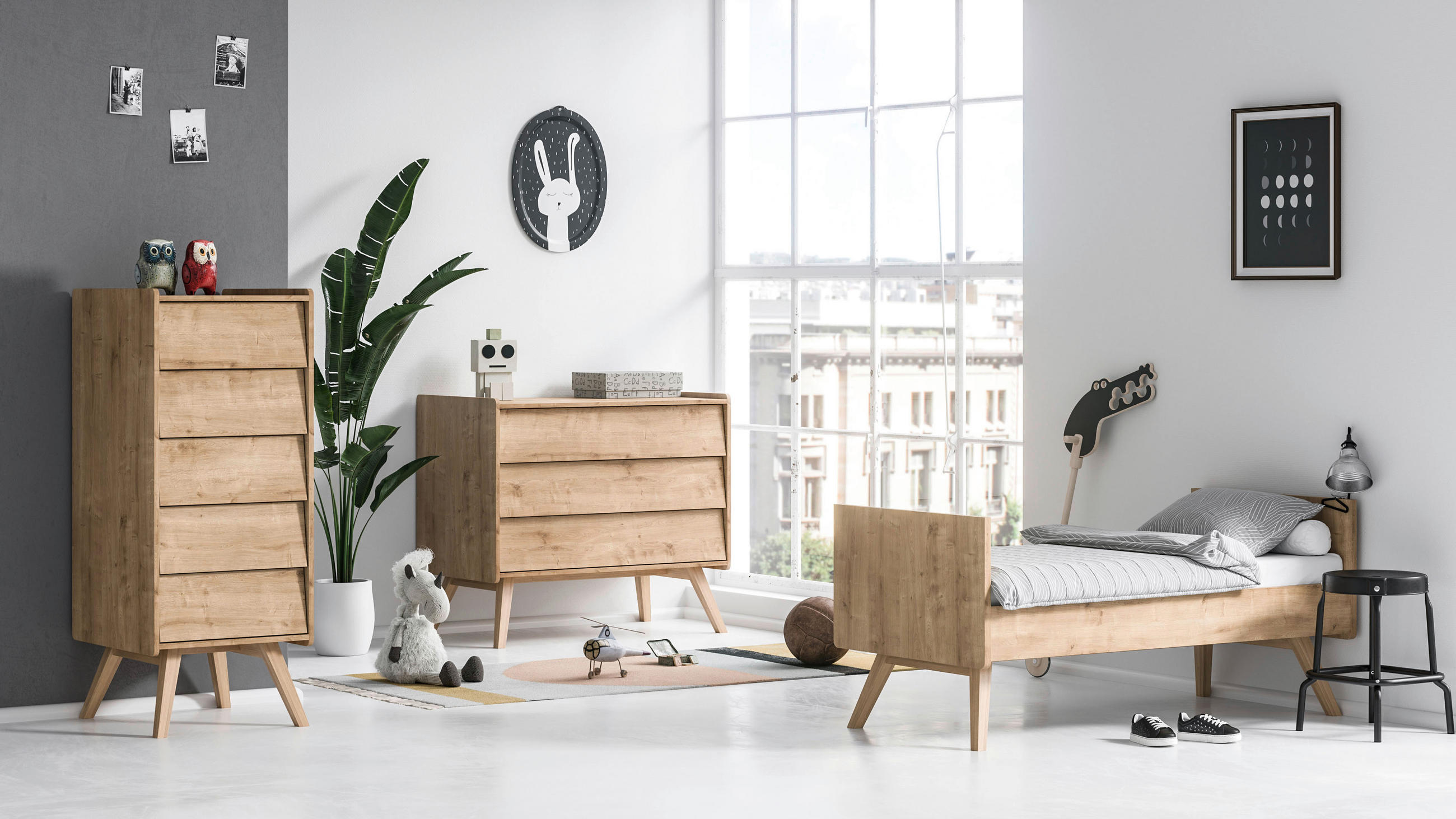 KOMMODE  in 99,8/89,7/58,4 cm  - Eichefarben, MODERN, Holz/Holzwerkstoff (99,8/89,7/58,4cm) - MID.YOU