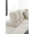 ECKSOFA inkl. Sitzvorzug Creme Cord  - Creme/Schwarz, Design, Textil/Metall (216/321cm) - Hom`in