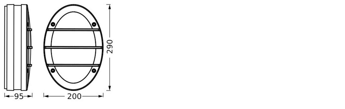 AUßENLEUCHTE 20/9,5/29 cm   - Dunkelgrau, Basics, Kunststoff/Metall (20/9,5/29cm) - Osram