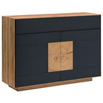 SIDEBOARD  in 120/87/40 cm  - Eichefarben/Anthrazit, MODERN, Glas/Holz (120/87/40cm) - Linea Natura