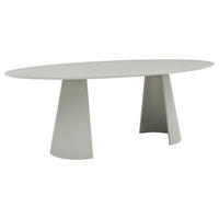 ESSTISCH Grau oval  in verschiedenen Größen erhältlich, in verschiedenen Holzarten erhältlich, in verschiedenen Holzdekoren erhältlich, Variantenauswahl  - Grau, Design, Holzwerkstoff (220/115/75cm) - Musterring