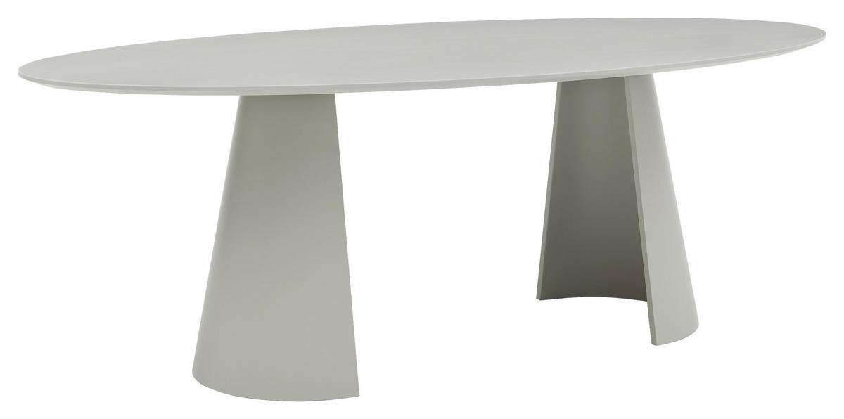 ESSTISCH Grau oval  in verschiedenen Größen erhältlich, in verschiedenen Holzarten erhältlich, in verschiedenen Holzdekoren erhältlich, Variantenauswahl  - Grau, Design, Holzwerkstoff (220/115/75cm) - Musterring