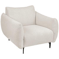 FÅTÖLJ i trä, textil beige  - beige/svart, Design, metall/trä (211/75/96cm) - Pure Home Comfort