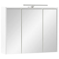 SPIEGELSCHRANK 74,5/65/16 cm  - Weiß Hochglanz/Weiß, MODERN, Glas/Holzwerkstoff (74,5/65/16cm) - MID.YOU