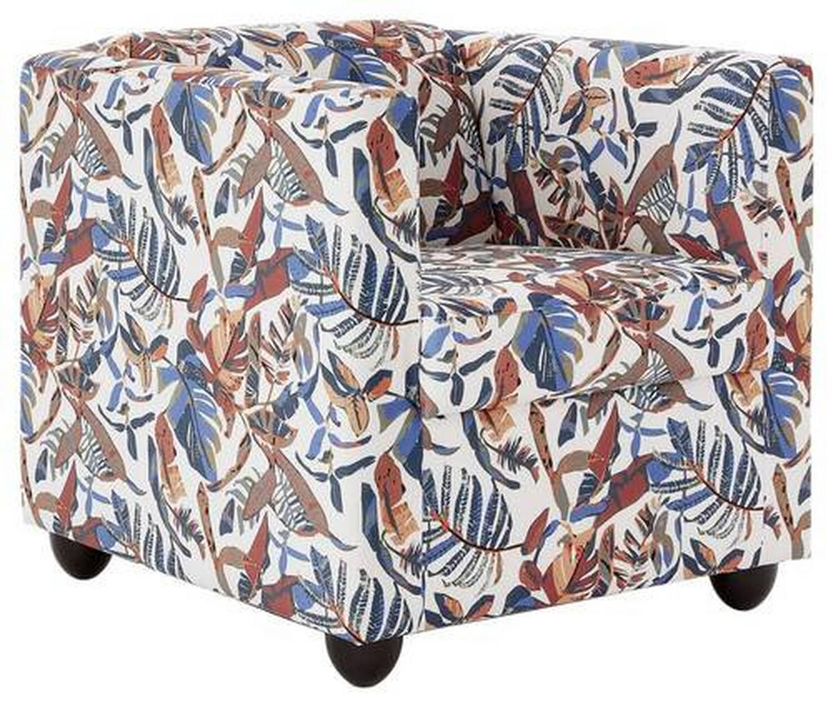 SESSEL Mikrofaser Multicolor    - Multicolor/Schwarz, Design, Holz/Textil (72/71/75cm) - LOOKS by W.Joop
