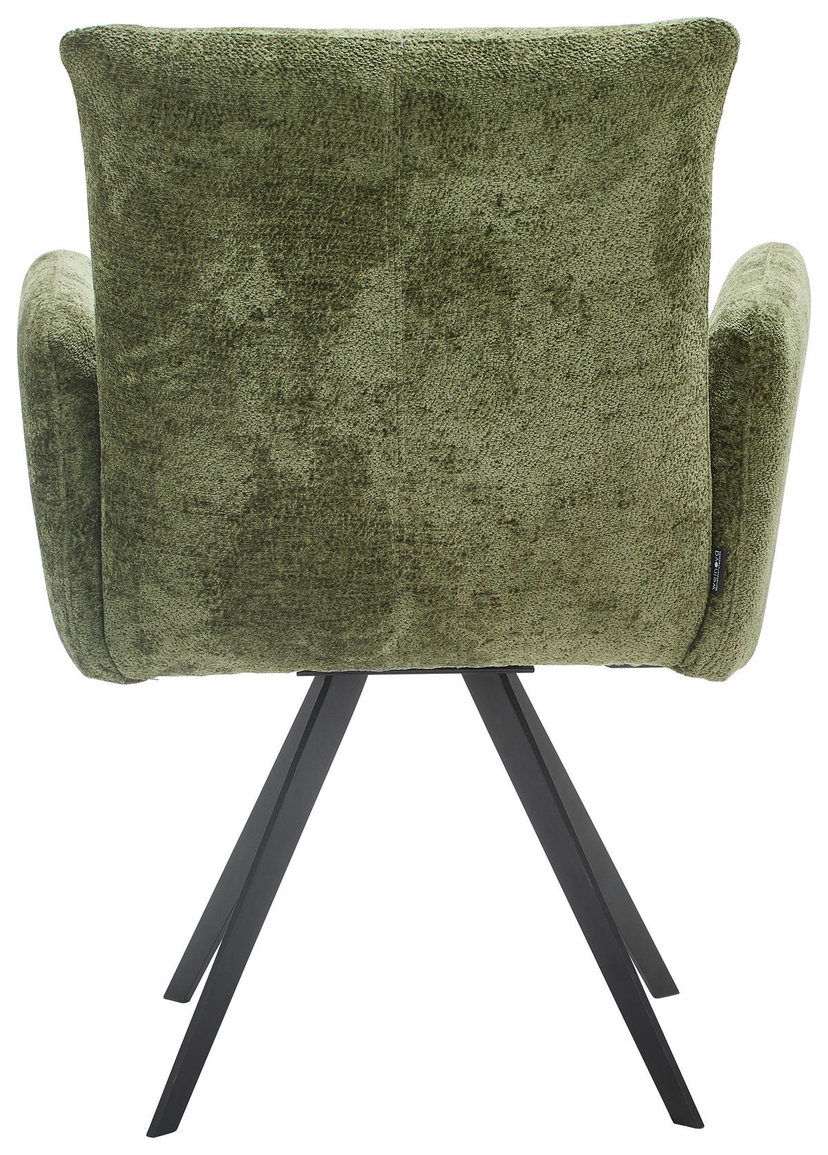 ARMLEHNSTUHL  in Eisen Teddystoff  - Schwarz/Olivgrün, Design, Textil/Metall (64/87/71cm) - Welnova
