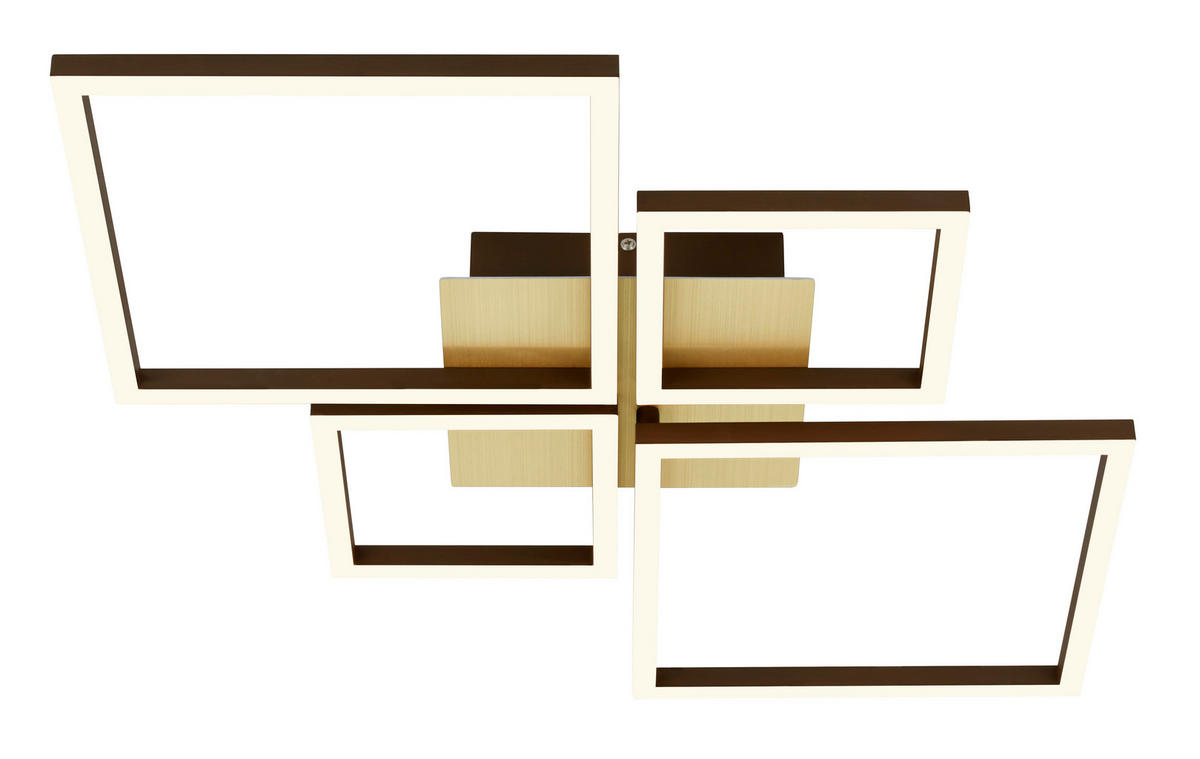 LED-TAKLAMPA 75/47/7,3 cm  - brun/guldfärgad, Design, metall/plast (75/47/7,3cm)