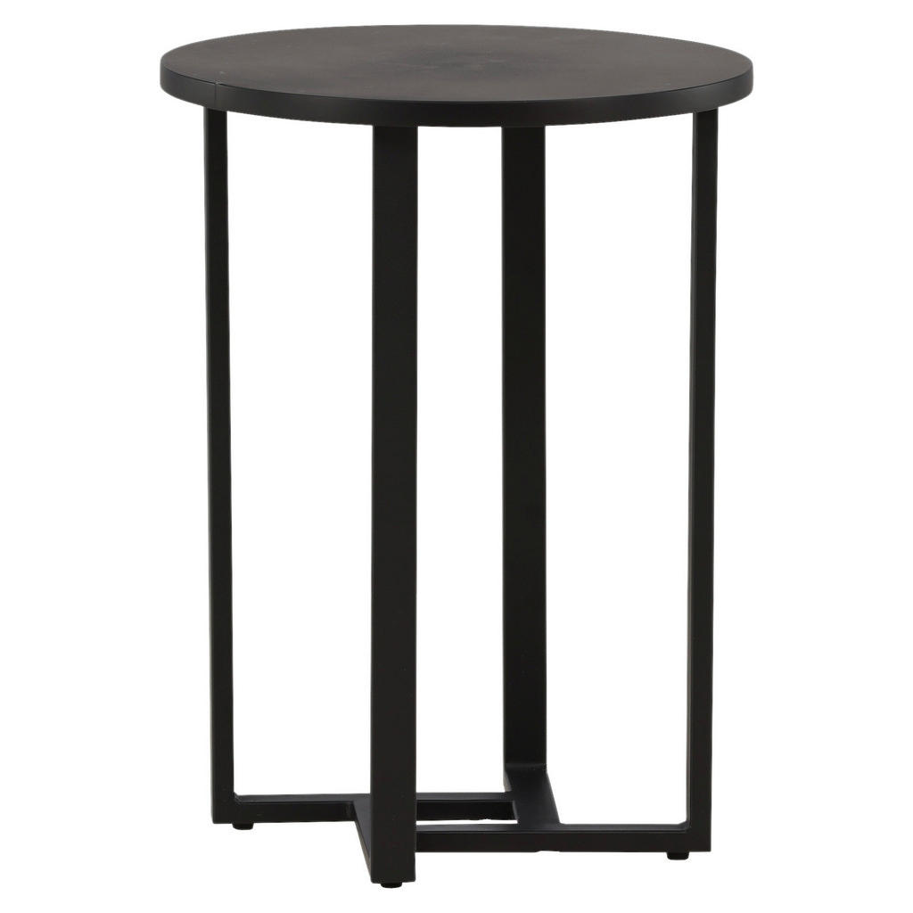 Thumbnail - Livetastic Couchtisch, Schwarz, Metall, Holzwerkstoff, furniert, rund, eckig, 40x55x40 cm, einfacher Aufbau, Wohnzimmer,...