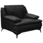 SESSEL in Echtleder Schwarz  - Schwarz, Design, Leder/Metall (115/92/98cm) - Novel
