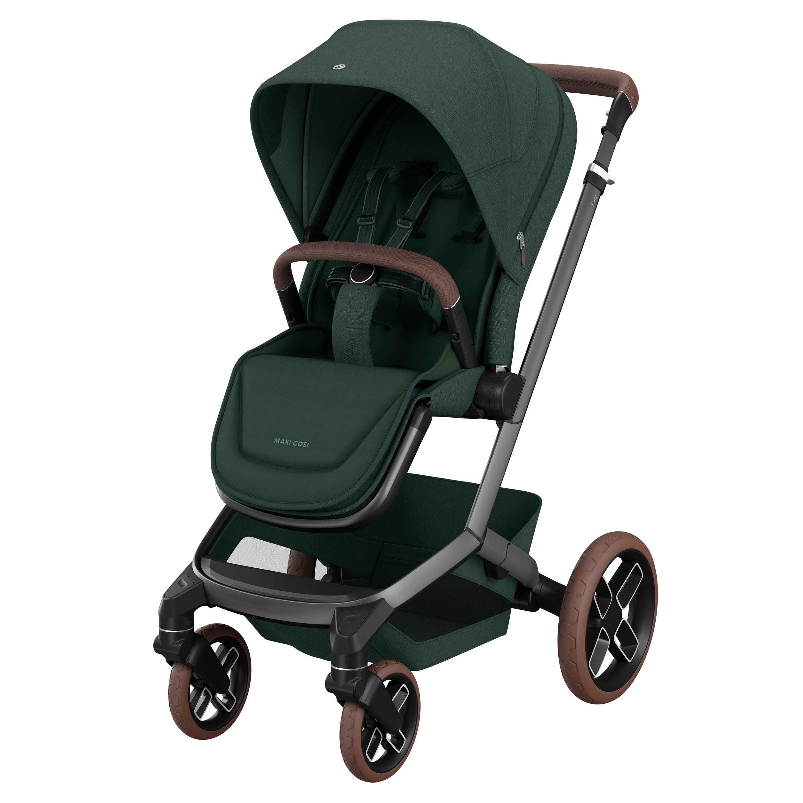 KINDERWAGEN Fame  - Dunkelgrün/Graphitfarben, Basics, Kunststoff/Textil (61,5/110/95,5cm) - Maxi-Cosi