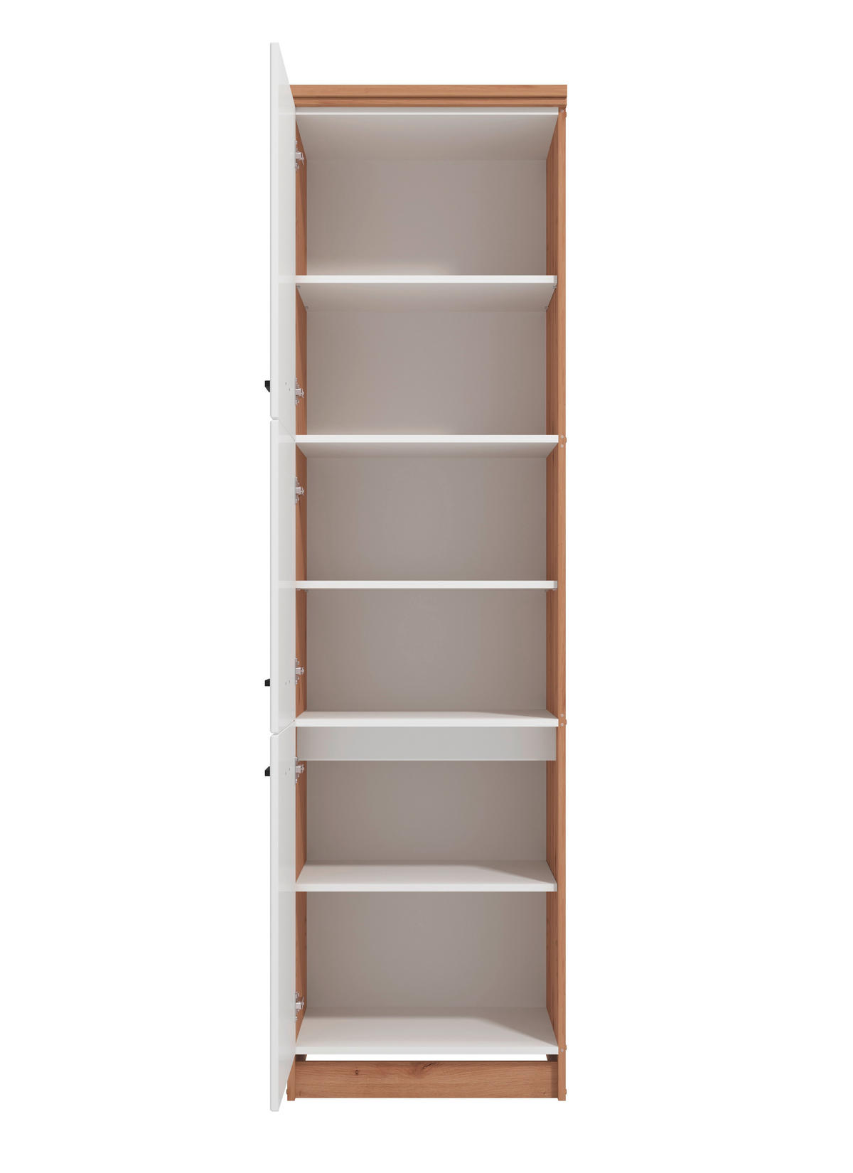 EDÉNYTÁROLÓ SZEKRÉNY - ezüsttölgy, Basics, faalapú anyag (60/217/58cm) - Carryhome