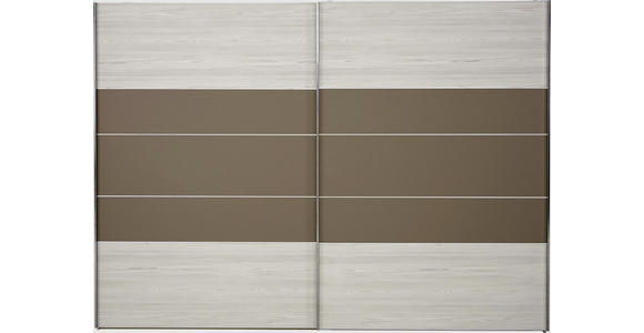SCHWEBETÜRENSCHRANK in Hellbraun, Lärchefarben - Chromfarben/Hellbraun, KONVENTIONELL, Holzwerkstoff (250/217/68cm) - Voleo